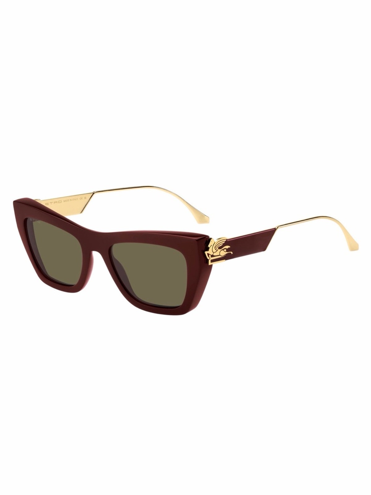 New!!! Etro Etro0028/S 0lhfqt Plum Cat-Eye Sunglasses With Gold Detail Authentic